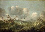Adam Willaerts The painting Stormy Sea oil on canvas